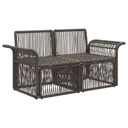 Havemøbelsofa 2-Antal sæder Grå polyrattan