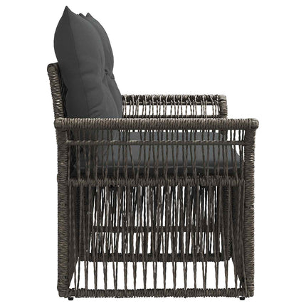 Havemøbelsofa 2-Antal sæder Grå polyrattan