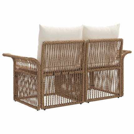 Havemøbelsofa 2-Antal sæder Beige polyrattan