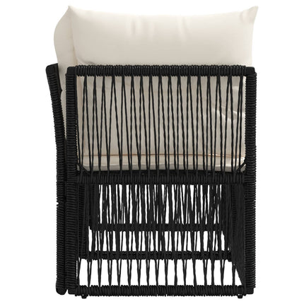 Havemøbelsofa 2-Antal sæder Sort polyrattan