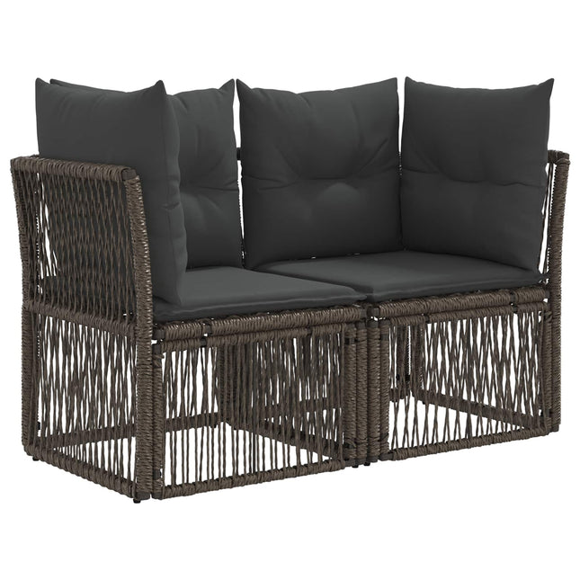 Havemøbelsofa 2-Antal sæder Grå polyrattan