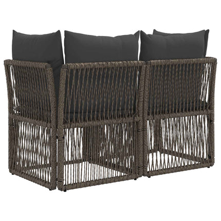 Havemøbelsofa 2-Antal sæder Grå polyrattan