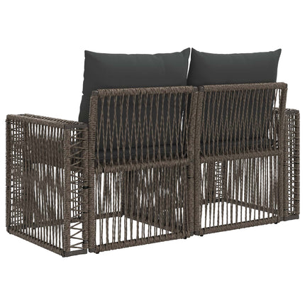 Havemøbelsofa 2-Antal sæder Grå polyrattan