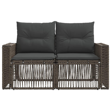 Havemøbelsofa 2-Antal sæder Grå polyrattan