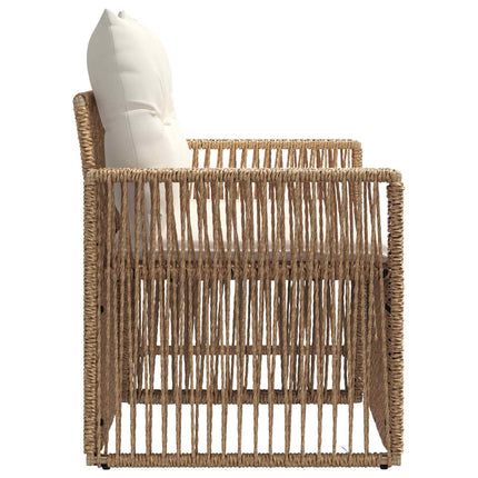 Havemøbelsofa 2-Antal sæder Beige polyrattan