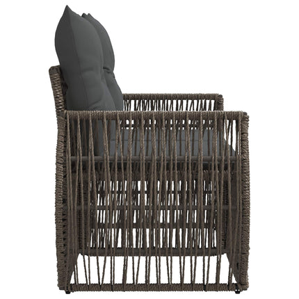 Havemøbelsofa 2-Antal sæder Grå polyrattan