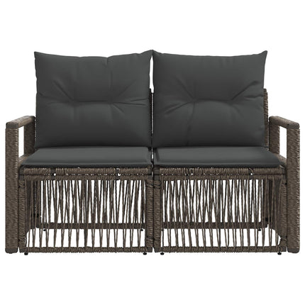 Havemøbelsofa 2-Antal sæder Grå polyrattan