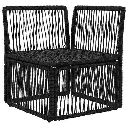 Hjørnesofa enhed Sort polyrattan