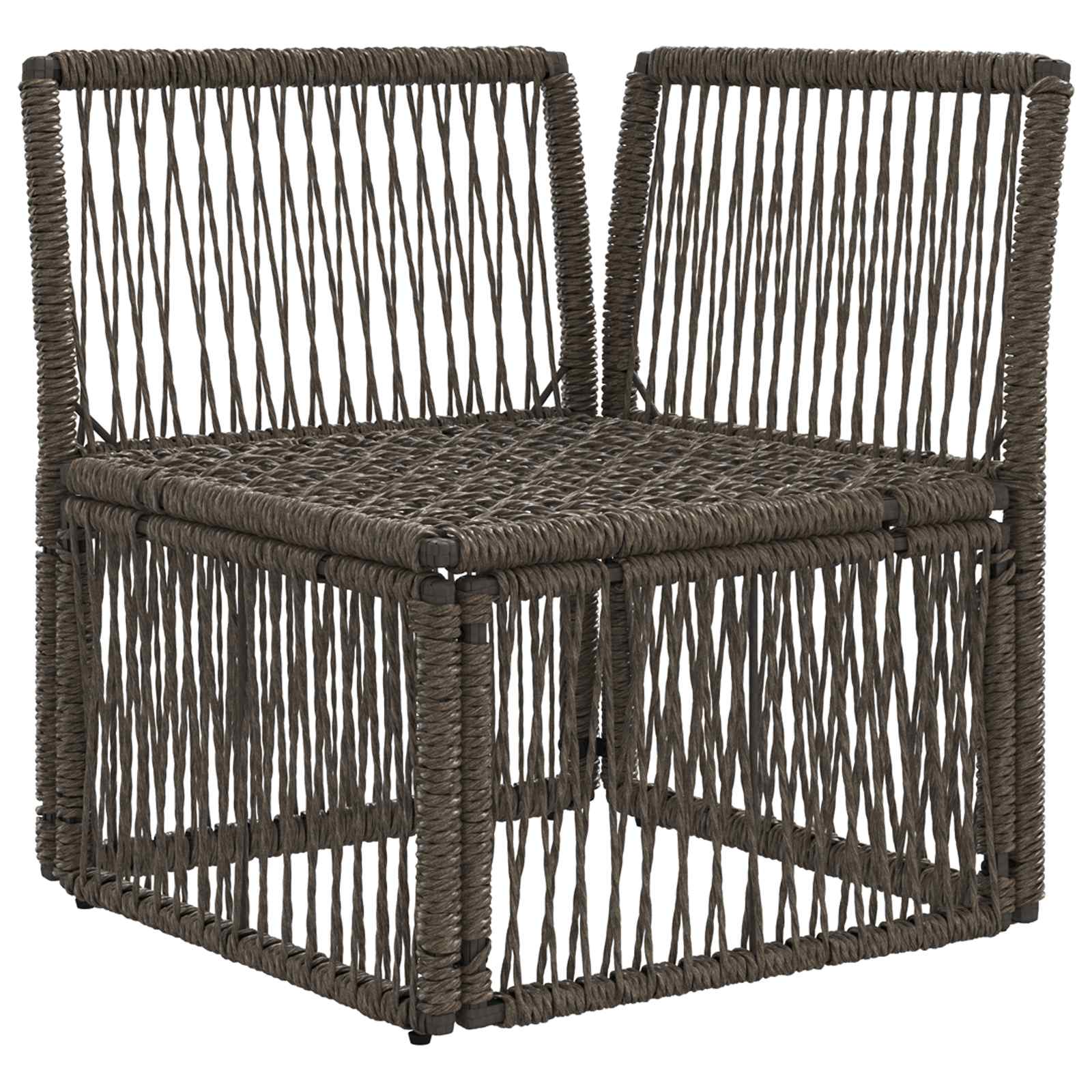Hjørnesofa enhed Grå polyrattan