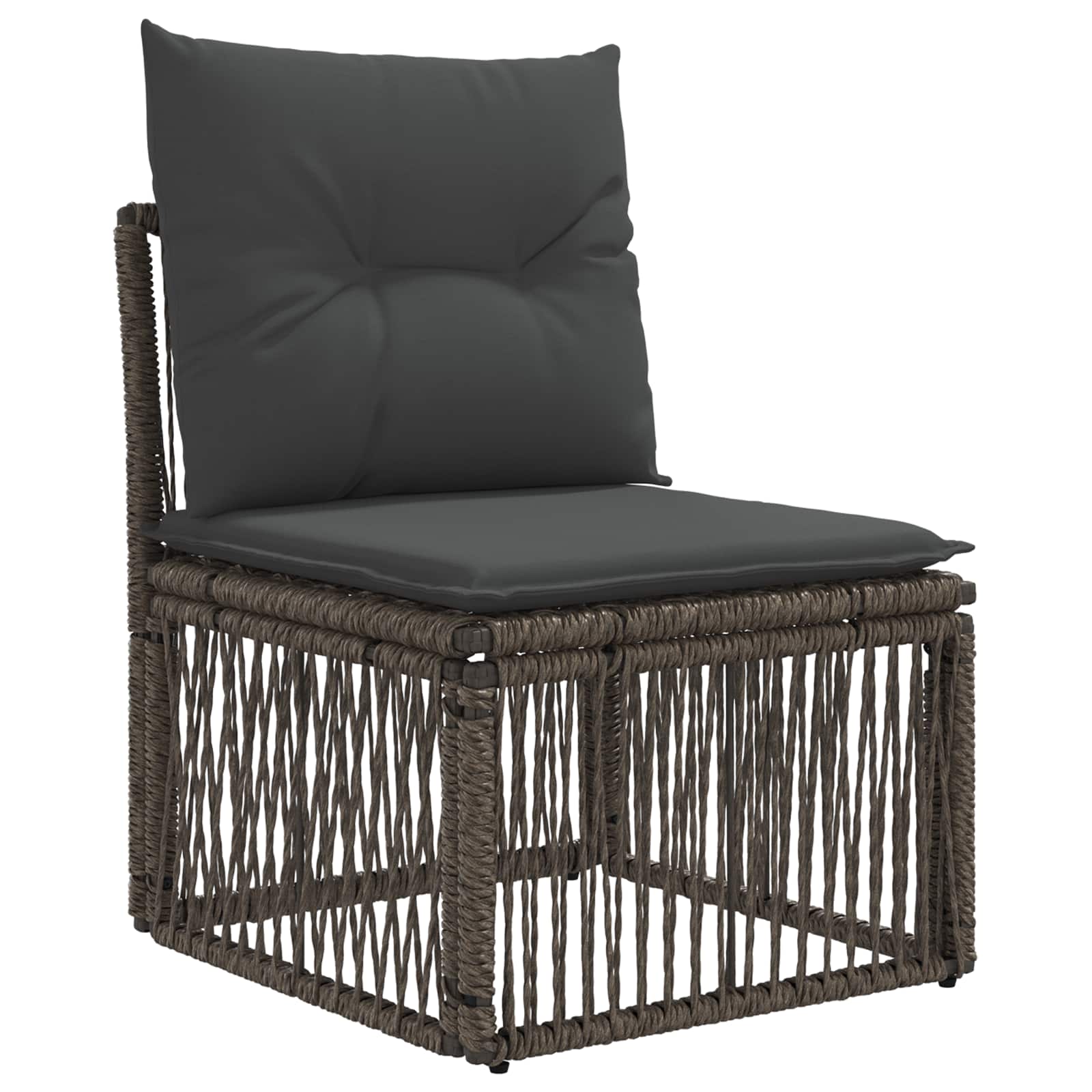 Armløs sofa enhed Grå polyrattan