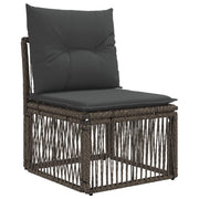 Armløs sofa enhed Grå polyrattan