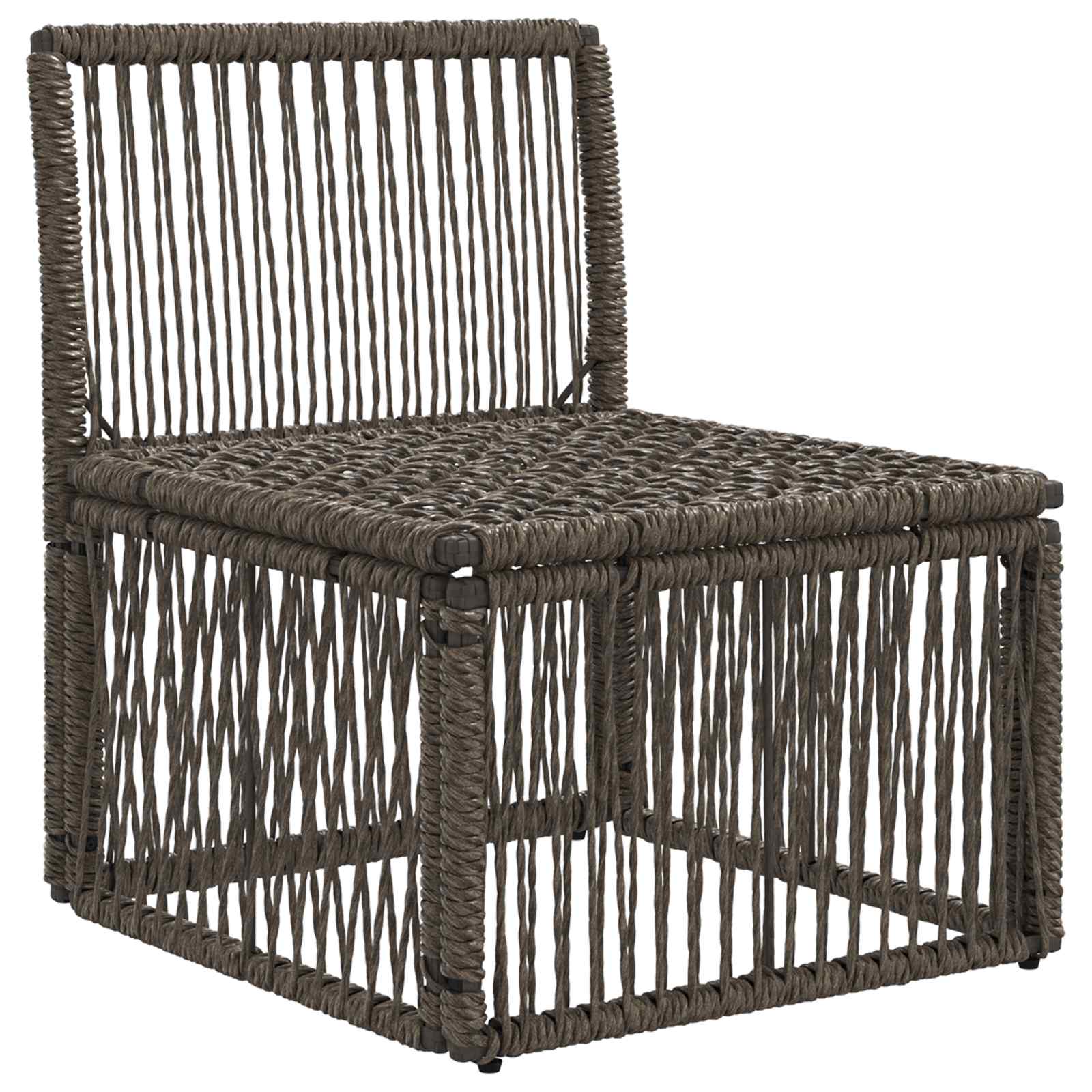 Armløs sofa enhed Grå polyrattan