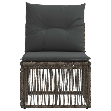Armløs sofa enhed Grå polyrattan