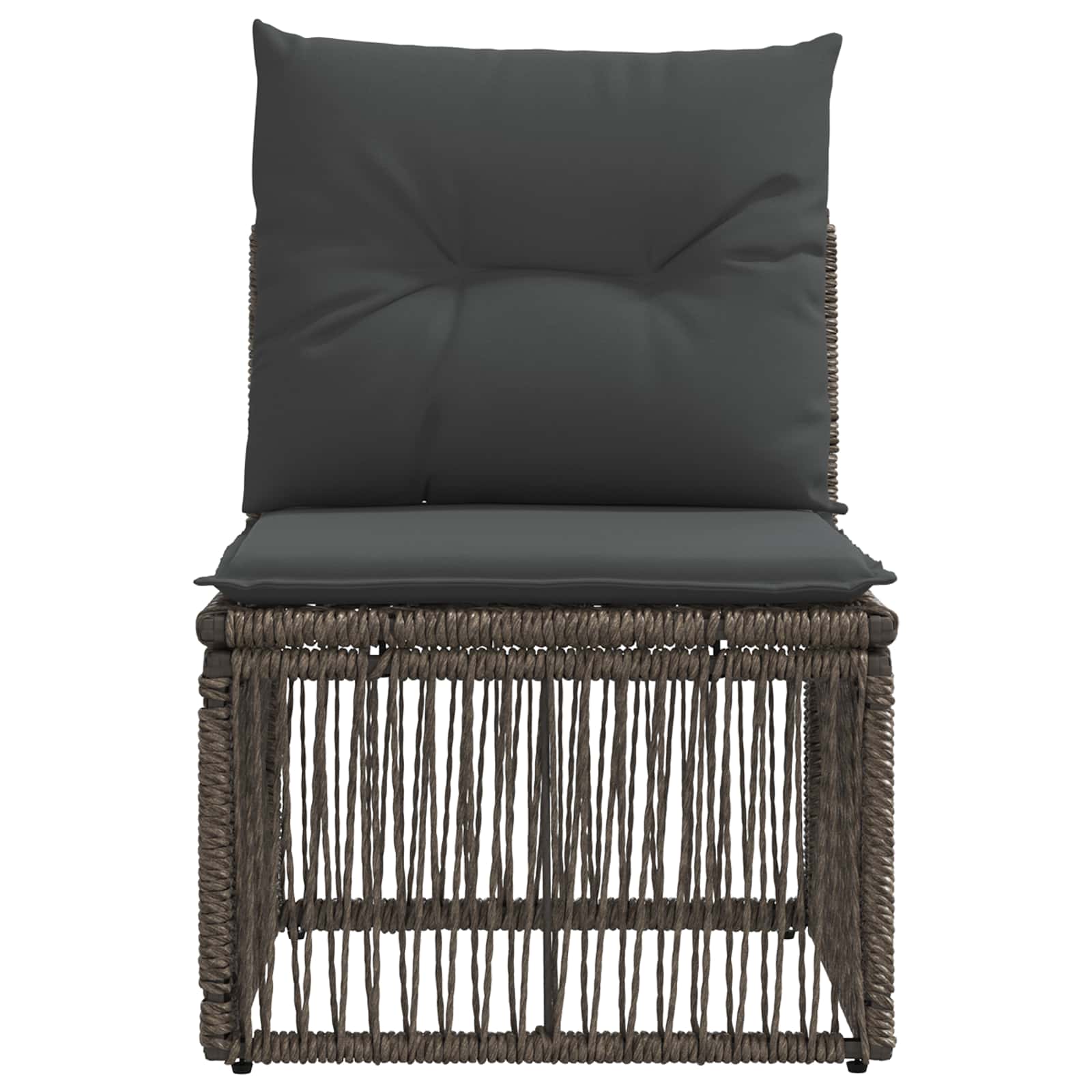 Armløs sofa enhed Grå polyrattan
