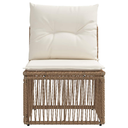 Armløs sofa enhed Beige polyrattan
