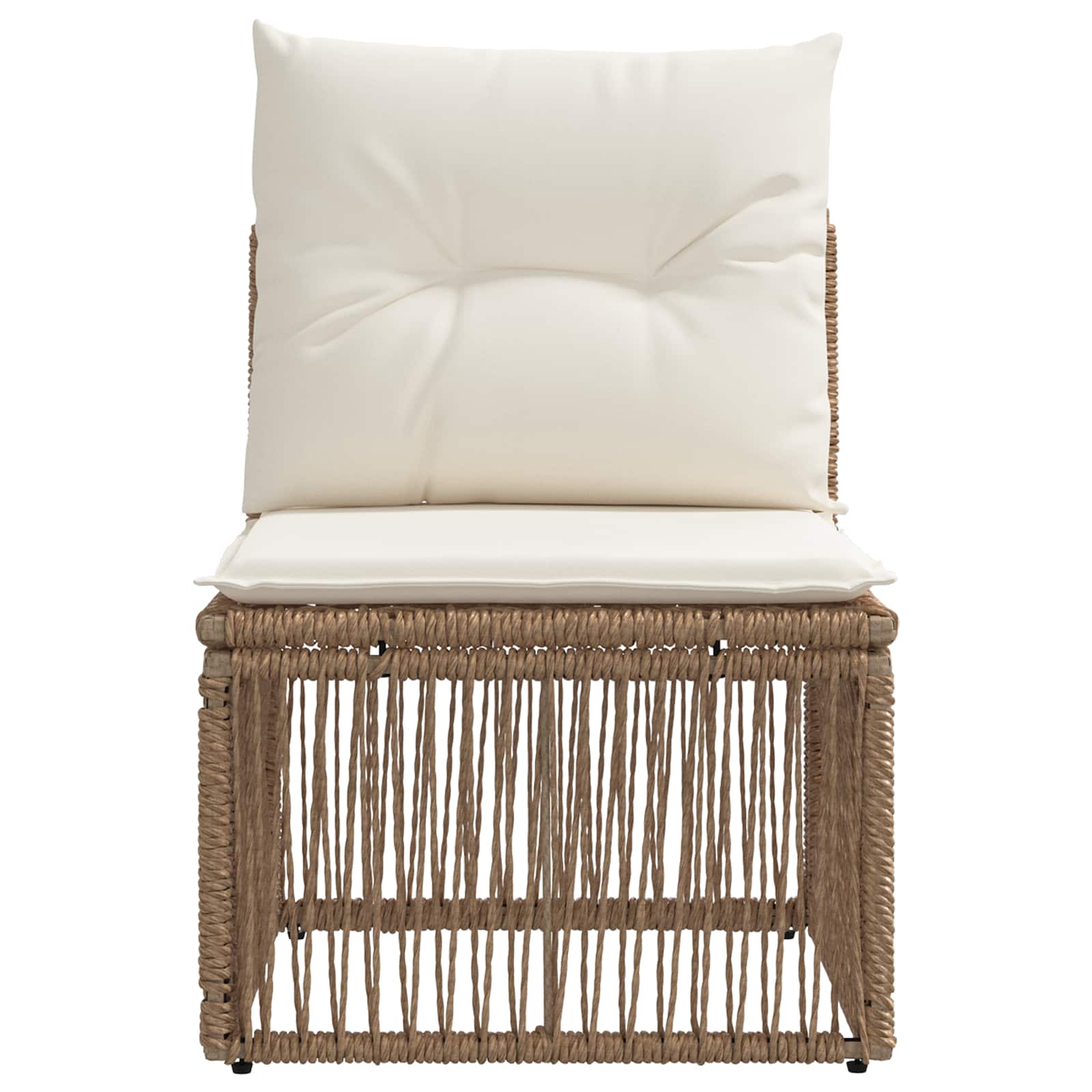 Armløs sofa enhed Beige polyrattan