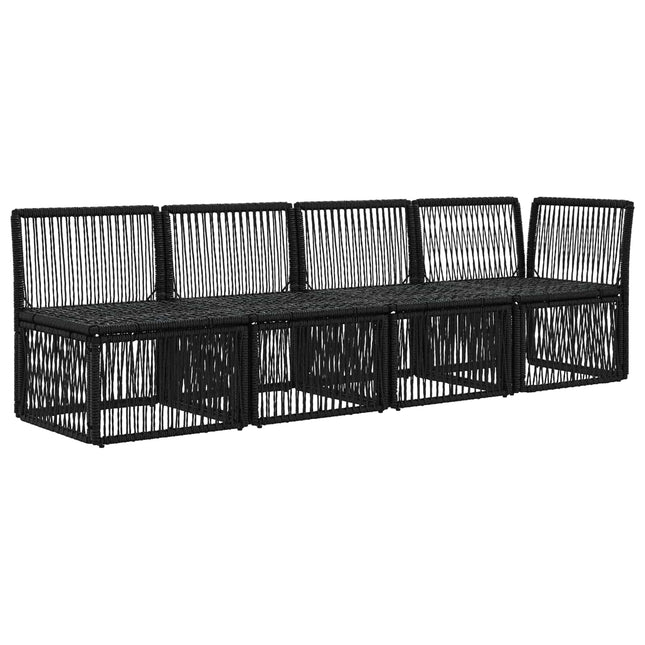 4-personers sofa med venstre arm 4 pcs 4-Antal sæder Sort
