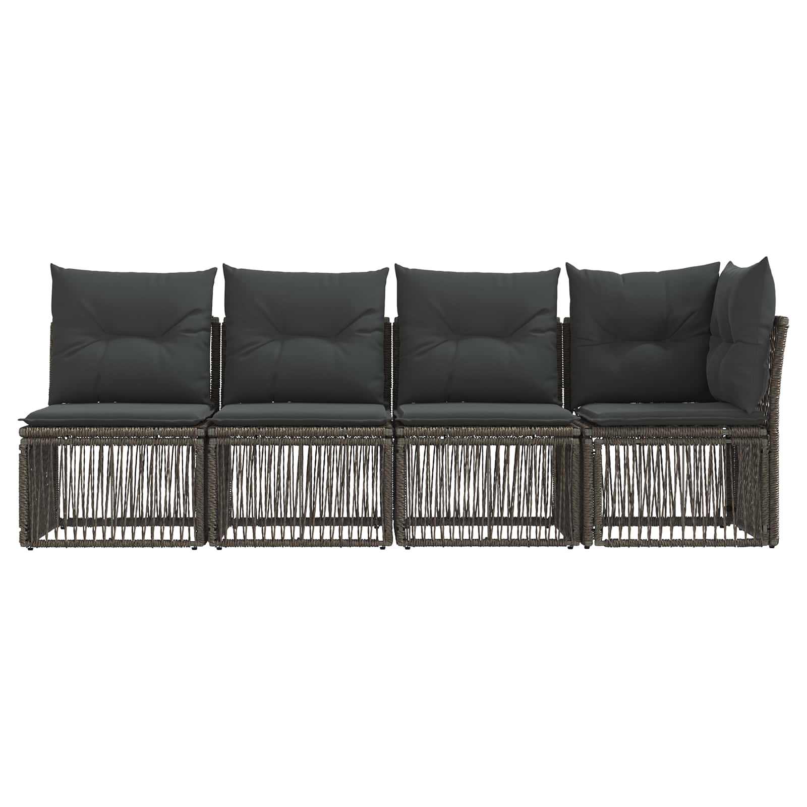 4-personers sofa med venstre arm 4 pcs 4-Antal sæder Grå