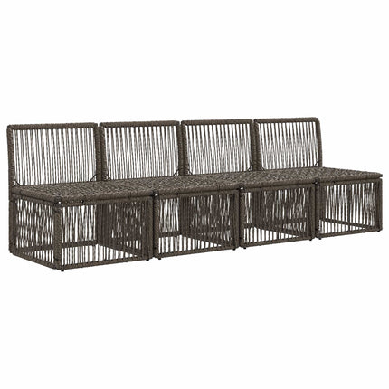 4-sæders sofa 4 stk. 4-Antal sæder Grå polyrattan