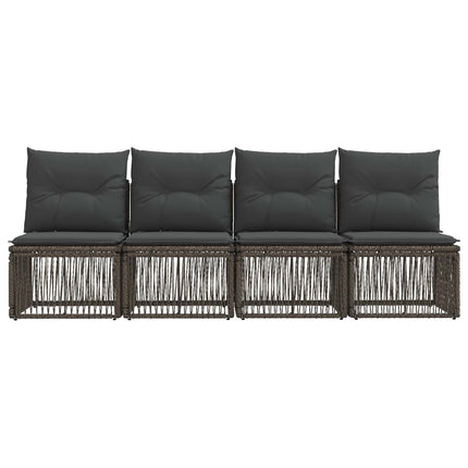 4-sæders sofa 4 stk. 4-Antal sæder Grå polyrattan