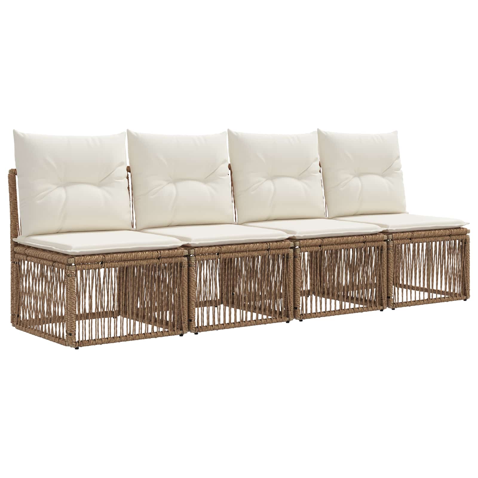 4-sæders sofa 4 pcs 4-Antal sæder Beige polyrattan