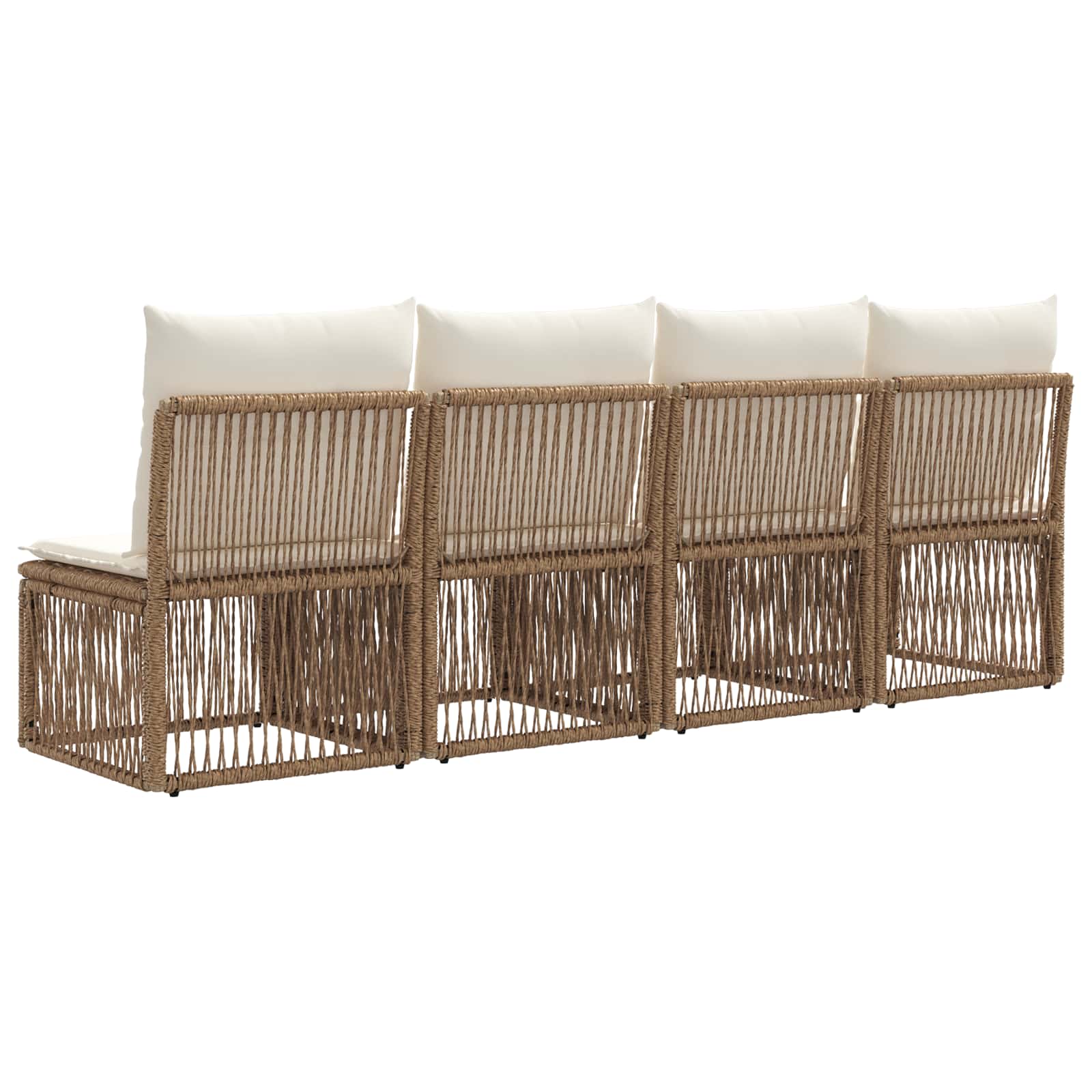 4-sæders sofa 4 pcs 4-Antal sæder Beige polyrattan