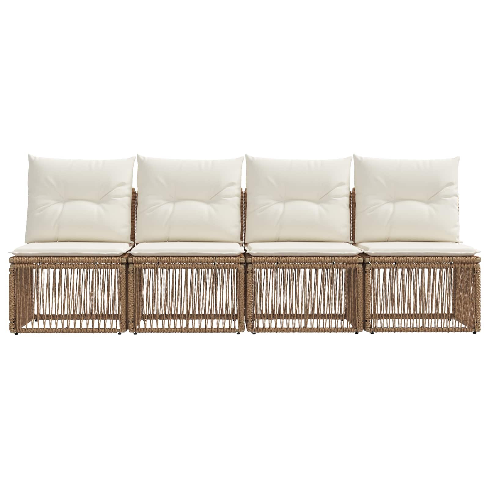 4-sæders sofa 4 pcs 4-Antal sæder Beige polyrattan