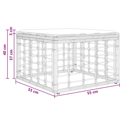 Havepuf Sort polyrattan