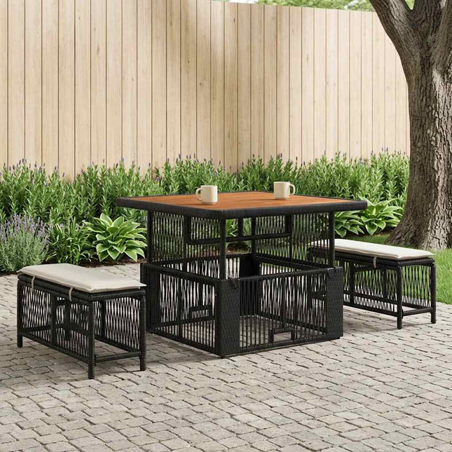 Have Spisebordssæt 3 stk. Beige og creme polyrattan