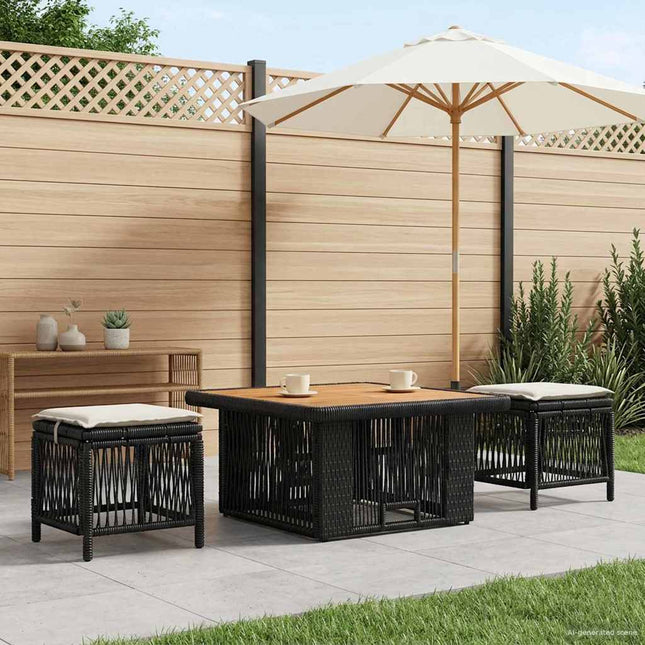 Have Spisebordssæt 3 stk. Beige og creme polyrattan