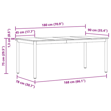 Spiseborde 2 pcs 180 x 90 x 75 cm Konstrueret træ