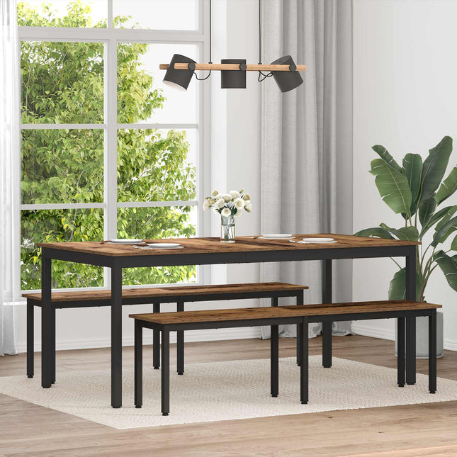 Spiseborde 2 pcs 180 x 90 x 75 cm Konstrueret træ Rektangulær