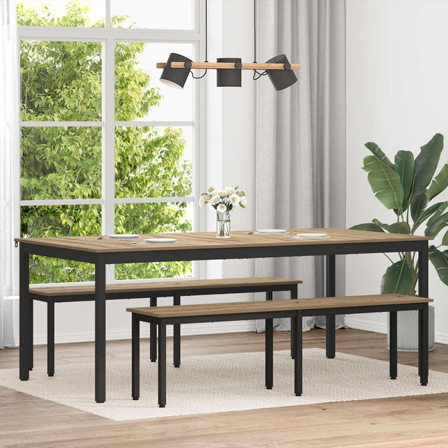 Spiseborde 200 x 100 x 75 cm Konstrueret træ Rektangulær