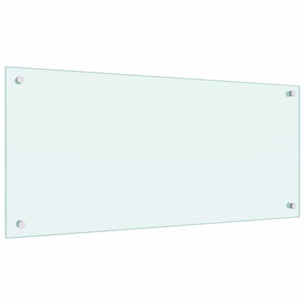 Køkkenbacksplash 2 stk. Hvid 90 x 40 cm hærdet glas