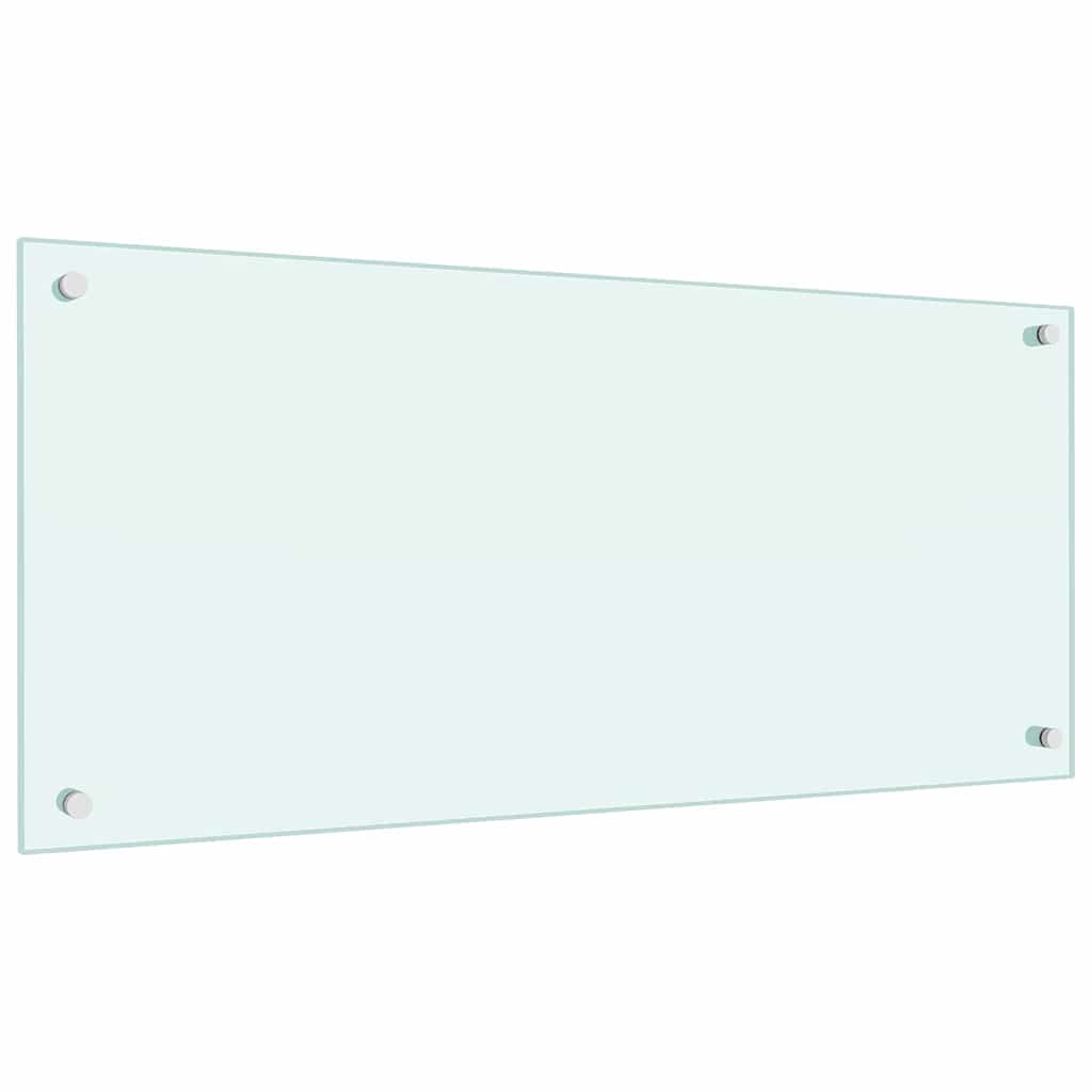 Køkken bagvæg 2 pcs Hvid 90 x 40 cm hærdet glas