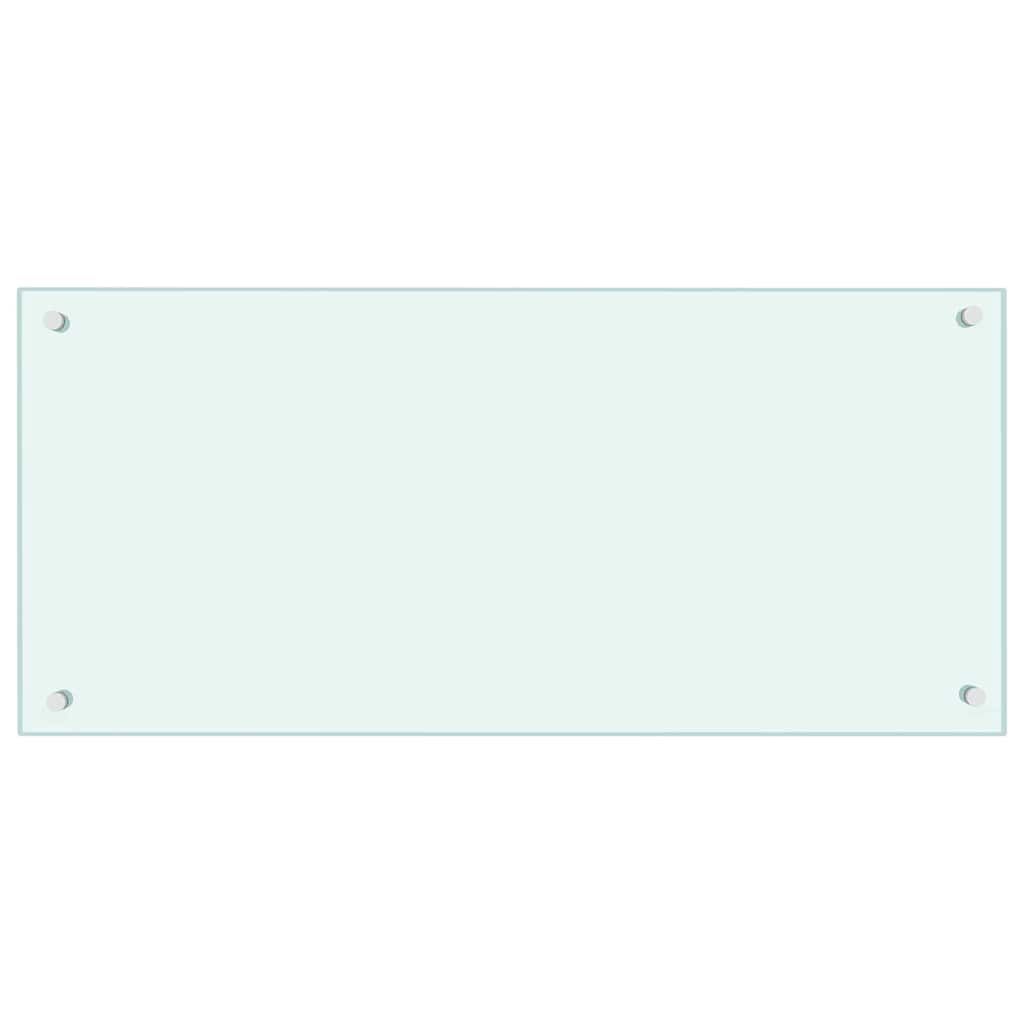 Køkken bagvæg 2 pcs Hvid 90 x 40 cm hærdet glas