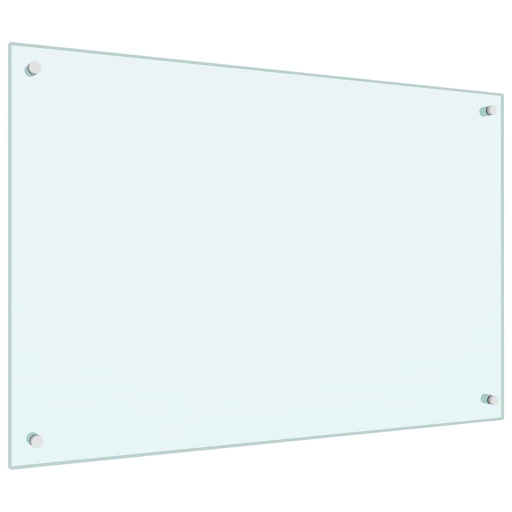 Køkken bagvæg 2 pcs Hvid 90 x 60 cm hærdet glas