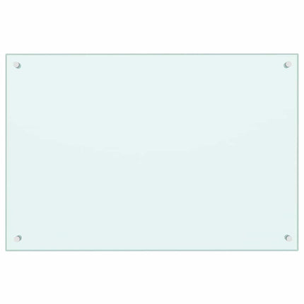 Køkkenbacksplash 2 stk. Hvid 90 x 60 cm hærdet glas