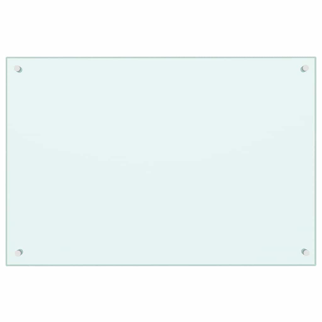 Køkkenbacksplash 2 pcs Hvid 90 x 60 cm hærdet glas