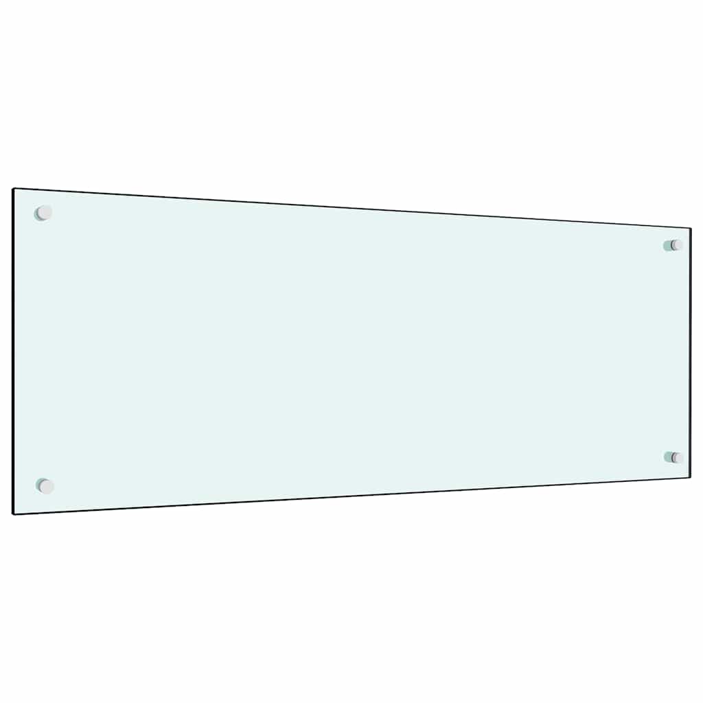 Køkken bagvæg 2 pcs Hvid 100 x 40 cm hærdet glas