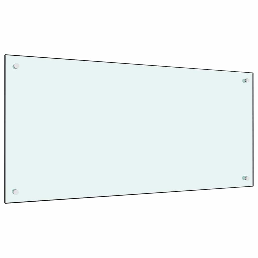 Køkken bagvæg 2 pcs Hvid 100 x 50 cm hærdet glas