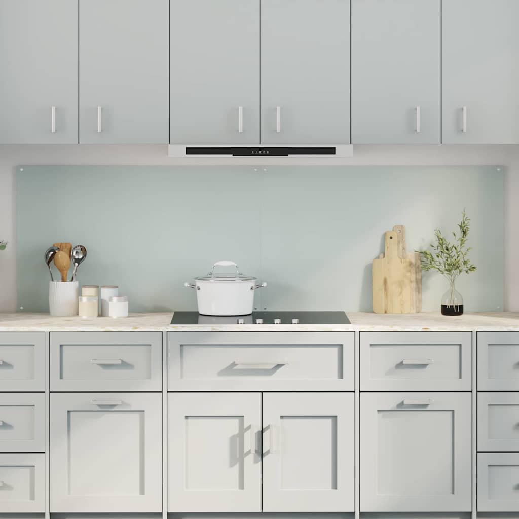 Køkken bagvæg 2 pcs Hvid 100 x 60 cm hærdet glas