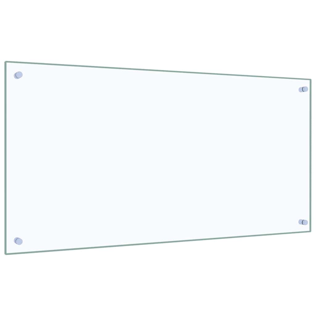 Køkkenbacksplash 2 pcs Transparent 100 x 50 cm hærdet glas