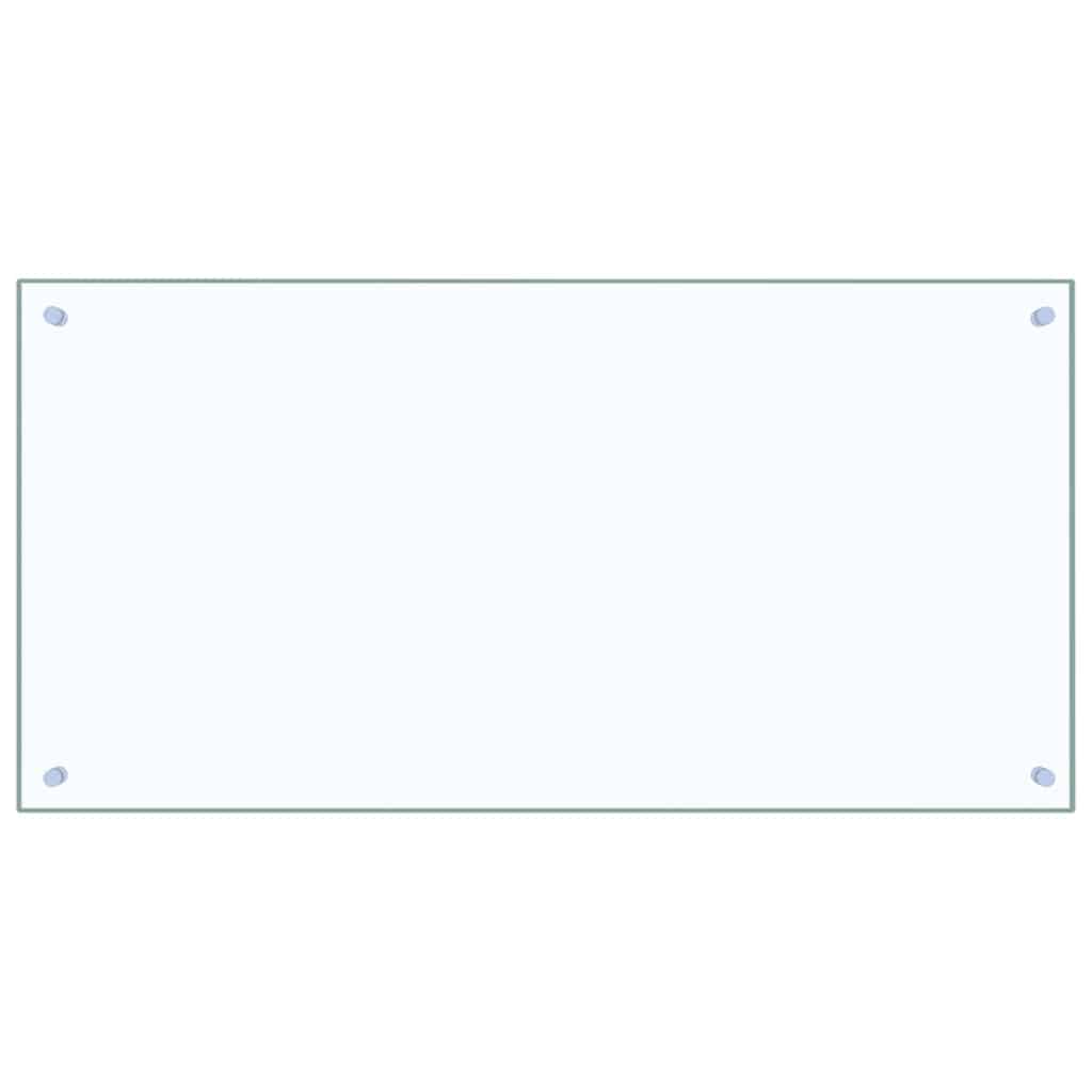Køkkenbacksplash 2 pcs Transparent 100 x 50 cm hærdet glas