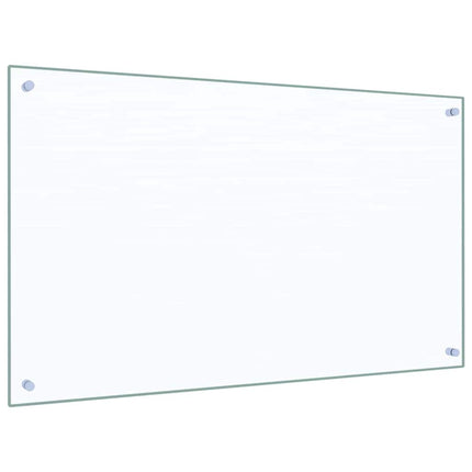 Køkkenbacksplash 2 stk. Transparent 100 x 60 cm hærdet glas