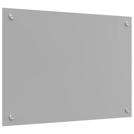 Køkkenbacksplash 2 stk. Lysegrå 70 x 50 cm hærdet glas