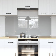Køkkenbacksplash 2 pcs Lysegrå 70 x 60 cm hærdet glas