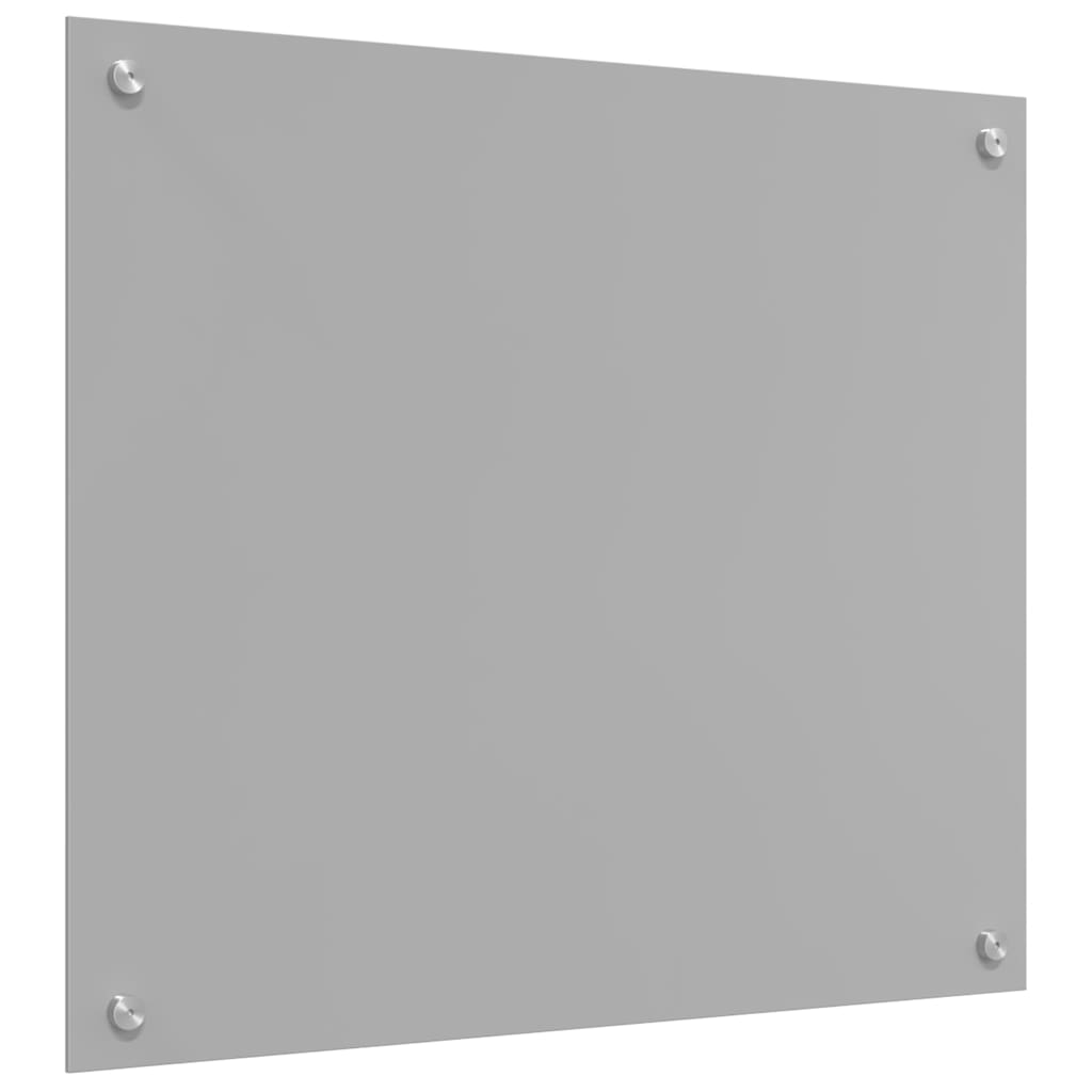 Køkkenbacksplash 2 pcs Lysegrå 70 x 60 cm hærdet glas