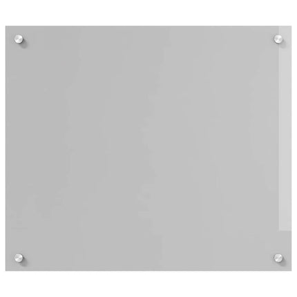 Køkkenbacksplash 2 stk. Lysegrå 70 x 60 cm hærdet glas