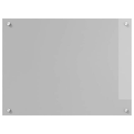 Køkkenbacksplash 2 stk. Lysegrå 80 x 60 cm hærdet glas